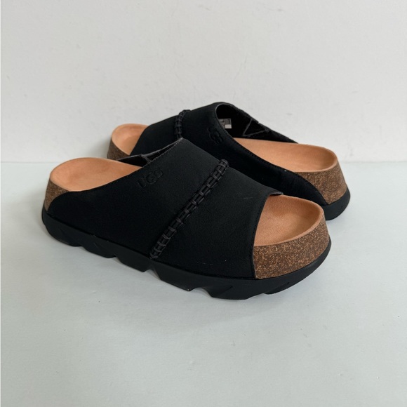 UGG Shoes - UGG SUNSKIP SLIDE BLACK SLIP ON PLATFORM CLOG SANDAL US 10 / EU 41 / UK 8